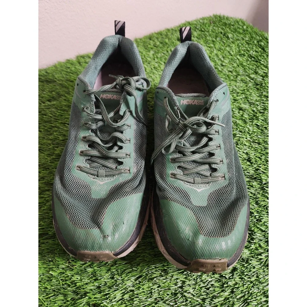Hoka One One Challenger ATR 5 Mens 10 Green Trail Running Shoes Sneakers